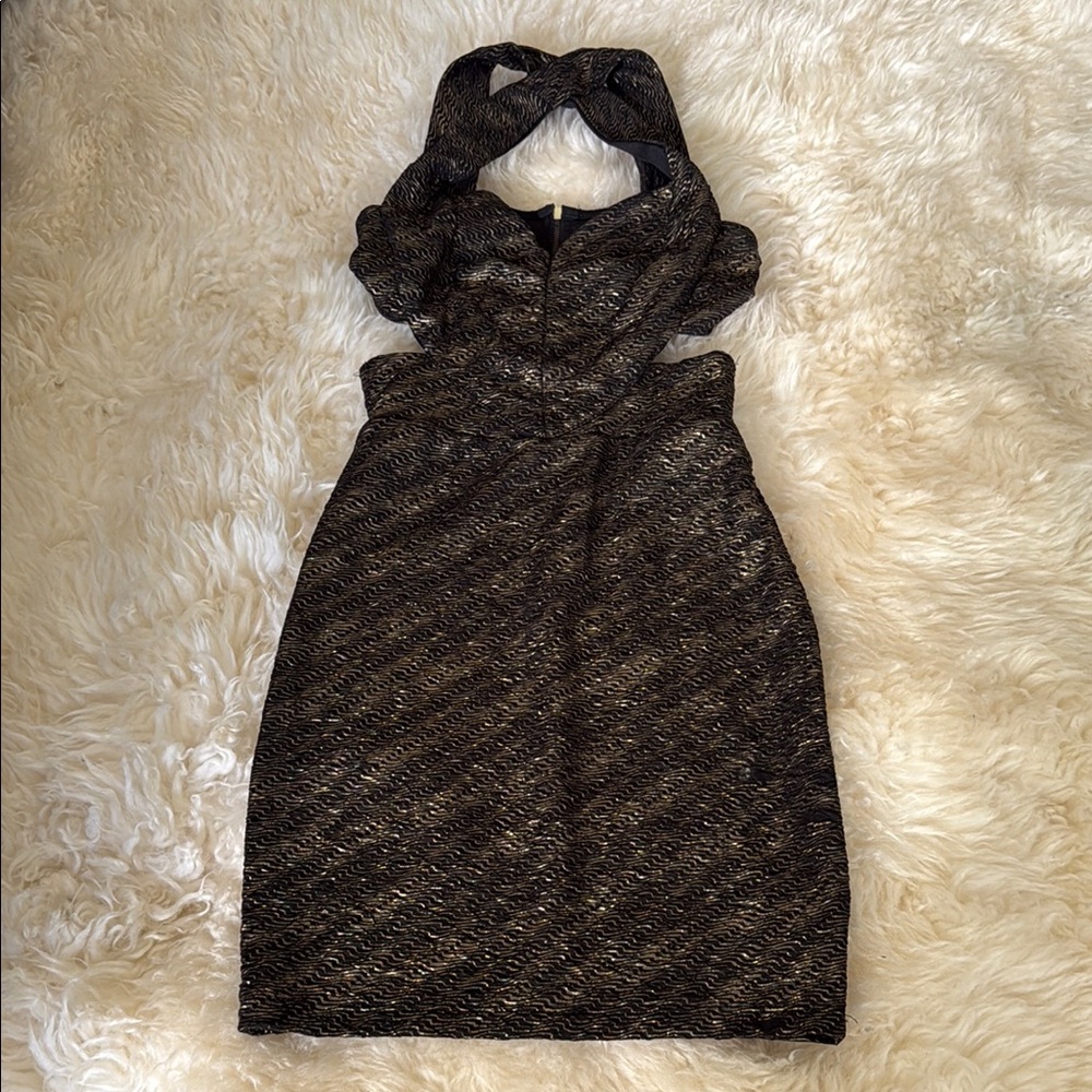 Elegant Black and Gold Women's Dress